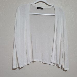 Saturn Open-Front Cream Lightweight Women's Cardigan